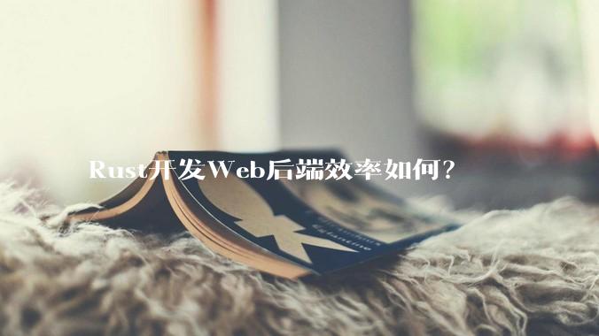 Rust开发Web后端效率如何？